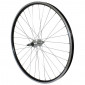 WHEEL FOR MTB- 26" P2R REAR -ALUMINIUM- BLACK DOUBLE-WALLED - ALUMINIUM HUB FOR FREEWHEEL 7/6 Speed SOLID SPINDLE- 0000000026642