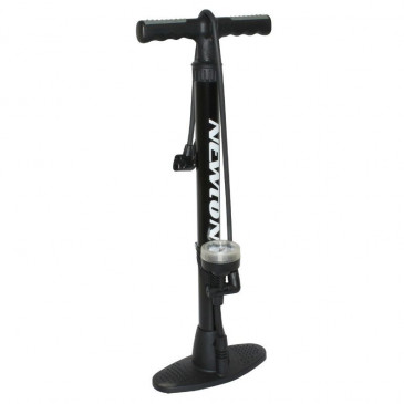 FLOOR PUMP- NEWTON FPR3 STEEL-BLACK-RESIN BASE - SWITCH STYLE CONNECTION WITH PRESSURE GAUGE 11BARS VP/VS 3700948073469