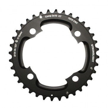 PLATEAU VTT 4BRA D.104 POUR SHIMANO XT M785 STRONGLIGHT DOUBLE 36DTS EXTERIEUR NOIR (POUR INTERIEUR 22DTS) NON FILETE - EPAISSEUR 5mm 10V. 3700223713424