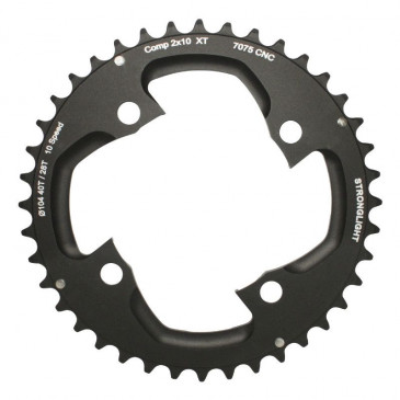 PLATEAU VTT 4BRA D.104 POUR SHIMANO XT M785 STRONGLIGHT DOUBLE 40DTS EXTERIEUR NOIR (POUR INTERIEUR 28DTS) NON FILETE - EPAISSEUR 5mm 10V. 3700223713455