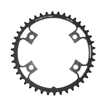 PLATEAU ROUTE 4BRA D.110 POUR SHIMANO 105 5800 STRONGLIGHT 42DTS INTERIEUR NOIR COMPATIBLE ULTEGRA 6800 / DURA-ACE 9000 11V. 3700223716852