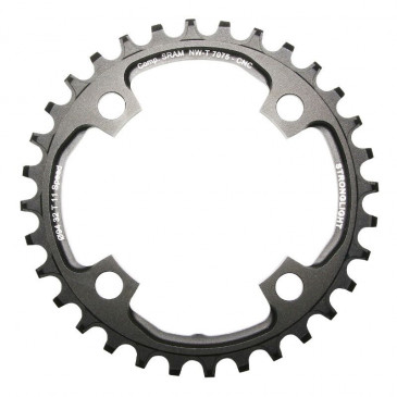 PLATEAU VTT 4BRA D.94 POUR SRAM X01 STRONGLIGHT 32DTS MONO NOIR ALU 7075 11V. NARROW WIDE - EPAISSEUR 5mm 3700223713615