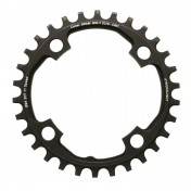 CHAINRING FOR MTB-FOR SINGLE- 30T. Ø94 BLACK -ALUMINIUM- 7075 STRONGLIGHT -4 ARMS- for SRAM X01 11 Speed - Thickness 5 mm. 3700223713608