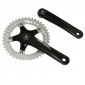CHAINSET FOR ROAD BIKE- MICHE 9/10 Speed -ALUMINIUM- 155mm- DOUBLE 42-36 (TAPERED SQUARE 107mm) 8058258295213