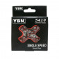 CHAINE VELO 1/3V. BMX YBN S410 ROUGE PEINT 112 MAILLONS (FIXIE / SINGLESPEED) 3700948041246