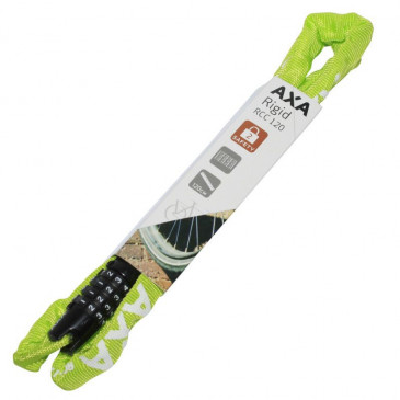 ANTITHEFT FOR BICYCLE - COMBINATION CHAIN LOCK AXA RIGID Ø 3.5mm L1.20M GREEN- Security level 3/15