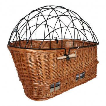 PANIER ARRIERE OSIER BASIL POUR CHIEN 45CM (LIVRE AVEC FIXATION ETAU PORTE BAGAGE) (45x37x21cm) 8715019540165