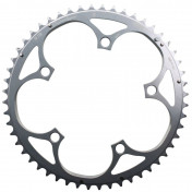 CHANRING FOR ROAD BIKE-5 arms- 52T. Ø130 -OUTER- SILVER -ALUMINIUM- MICHE 9/10 Speed (SHIMANO TYPE) 8056772579765