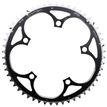 CHANRING FOR ROAD BIKE-5 arms- 52T. Ø130 -OUTER- BLACK -ALUMINIUM- MICHE 9/10 Speed (SHIMANO TYPE) 8056772579758