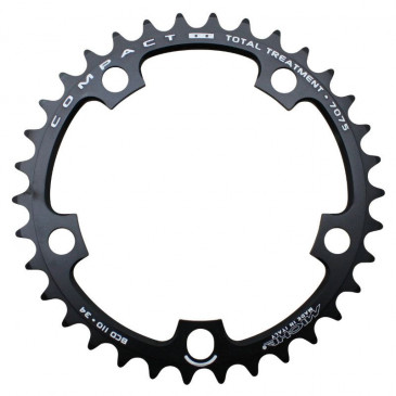 PLATEAU ROUTE 5BRA D.110 MICHE 34DTS INTERIEUR TYPE SHIMANO ET CAMPAGNOLO ALU NOIR 9/10V. 8056772578706