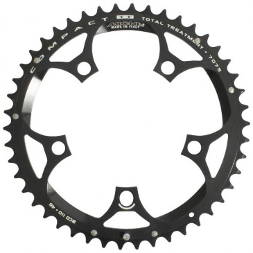 PLATEAU ROUTE 5BRA D.110 MICHE 46DTS EXTERIEUR TYPE SHIMANO ET CAMPAGNOLO RECORD CARBON - CHORUS CARBON - CENTAUR ALU 9/10V. NOIR 8056772578614