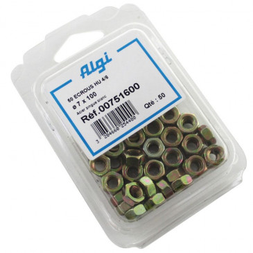 ECROU ALGI 6 PANS DIAM 7 (BLISTER DE 50) (00751600) 3284660254400