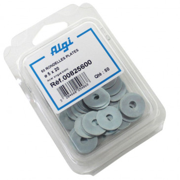 RONDELLE PLATE ACIER DIAM 5x22 (BLISTER DE 50) (00825600) -ALGI- 3284660254868