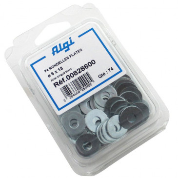 RONDELLE PLATE ACIER DIAM 6x24 (BLISTER DE 30) (00829601) -ALGI- 3284660254929