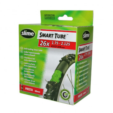INNER TUBE FOR BICYCLE 26 x 1.75-2.10 SLIME -PRESTA VALVE- WITH PUNCTURE SEALANT 0716281503603