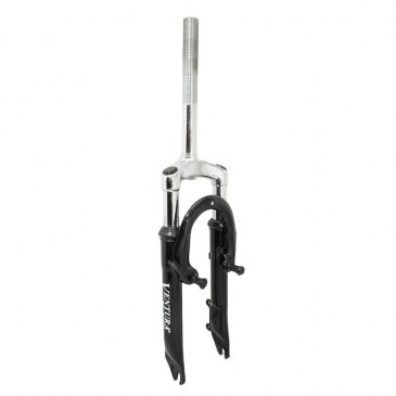 FOURCHE VTT 20 " M-W A SUSPENSION DISQUE + V-BRAKE ACIER RESSORT/ELASTOMERE NOIR DEB. 50mm PIVOT (220/130MM) FILETE 1"-22,2 INTERIEUR