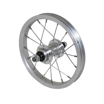 WHEEL FOR URBAN BIKE- 12" - REAR ALUMINIUM - ALUMINIUM HUB- SOLID SPINDLE- SINGLE SPEED