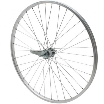 WHEEL FOR URBAN BIKE- 650X35B - REAR ALUMINIUM- STEEL TORPEDO HUB - BACK-PEDAL BRAKE- Single Speed