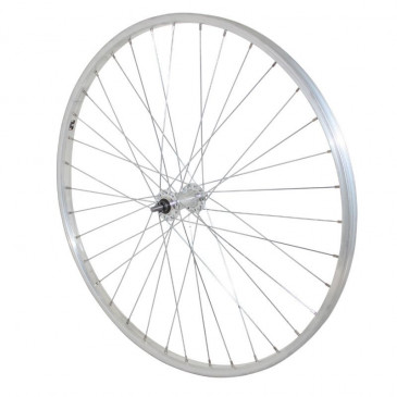 ROUE CITY PATIN 650X35B AVANT JANTE ET MOYEU ALU AXE PLEIN (35-584) (VENDU AVEC ECROU 9X100) JANTE 21C