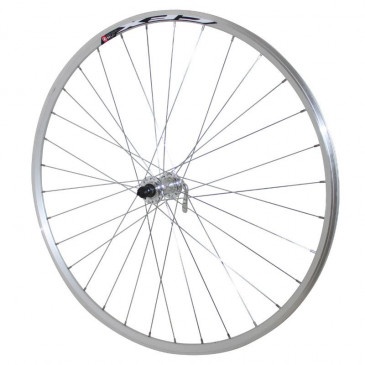 ROUE ROUTE PATIN BLOCAGE 700 ELAN CFX ARGENT AVANT MOYEU ALU 32 RAYONS GALVA JANTE 13C 3660429011147