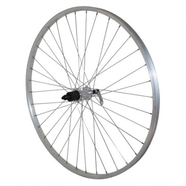 ROUE VTC PATIN BLOCAGE 700 x 35 - 28" ALU ARRIERE MOYEU QC300 CASSETTE SHIMANO 10/9/8V 36 RAYONS JANTE 21C 3660429071356
