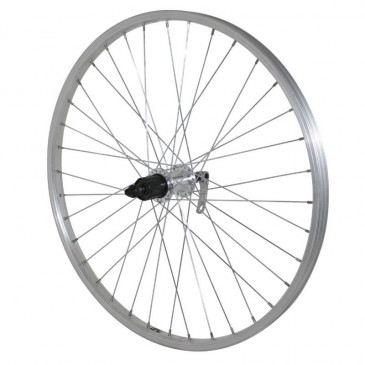 ROUE VTT PATIN BLOCAGE 24" ALU ARRIERE MOYEU SHIMANO SHIMANO QC300 10/9/8V COMPATIBLE 8/7V 36 RAYONS JANTE 21C 3660429086954