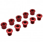 CHAINRING BOLT SET- NEWTON - ALUMINIUM RED FOR DOUBLE (SET OF 5) 3700948071496