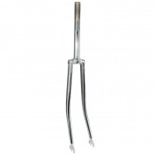 FORK- FOR URBAN BIKE 700C FOR SPORTS BIKE-STEEL CHROME - RIGID CURVED -THREADED STEERER (240/120mm)Ø 1"-22,2 INNER 3700948042120