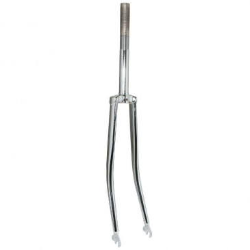 FOURCHE CITY 700C RIGIDE DEMI-COURSE ACIER CHROME CINTRE PIVOT (240/120mm) FILETE 1"-22,2 INTERIEUR 3700948042120