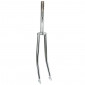 FOURCHE CITY 700C RIGIDE DEMI-COURSE ACIER CHROME CINTRE PIVOT (240/120mm) FILETE 1"-22,2 INTERIEUR 3700948042120