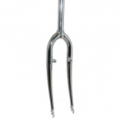 FOURCHE VTT 26'' RIGIDE CINTREE ACIER CHROME AVEC TASSEAUX PIVOT LISSE 250mm 1''1/8 - 28,6mm EXTERIEUR 3700948042175