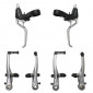 V-BRAKE KIT - P2R -ALUMINIUM- SILVER (FRONT + REAR CALIPERS END LEVERS)