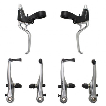 FREIN V-BRAKE P2R ALU ARGENT (ETRIERS ET LEVIERS AVANT + ARRIERE) (KIT) 3700948044940