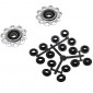 DERAILLEUR PULLEY- P2R 7/8 SPEED -ALUMINIUM-SILVER-ON BEARINGS 10 teeth (SET OF 2) 3700948042212