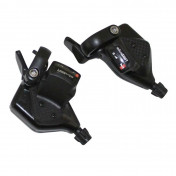 GEAR SHIFTERS SET-FOR MTB- P2R -INDEXED- -ALUMINIUM RAPID PUSH-PULL 9 speed WITH HANDLES (PAIR) 3700948042380