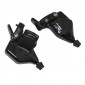 GEAR SHIFTERS SET-FOR MTB- P2R -INDEXED- -ALUMINIUM RAPID PUSH-PULL 9 speed WITH HANDLES (PAIR) 3700948042380