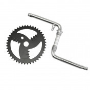 CHAINSET FOR BMX FAUBER "ONE PIECE CRANK" WITH 44T.STEEL CHAINRING -FOR 1/2" PEDALS 3700948147832