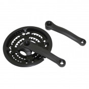 CHAINSET FOR MTB- P2R 7/8 Speed ACIER BLACK 170mm 48-38-28 WITH CHAIN GUARD (BOTTOM BRACKET 122mm) 3700948042601