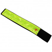 BRASSARD DE SECURITE P2R JAUNE REFLECHISSANT AVEC 1 LED (LIVRE AVEC PILE CR2032) (VENDU A L'UNITE) 3700948041161