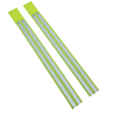 SAFETY ARMBAND- P2R - YELLOW REFLECTIVE- WITH VELCRO TAPE L420x40mm (PAIR)