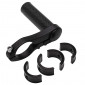 SUPPORT COMPTEUR ET ECLAIRAGE ALU/CARBONE FIXATION CINTRE 25,8/31,8mm (LARGEUR 70mm ET DIAMETRE 25mm) 3700948043691