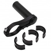 SUPPORT COMPTEUR ET ECLAIRAGE ALU/CARBONE FIXATION CINTRE 25,8/31,8mm (LARGEUR 70mm ET DIAMETRE 25mm) 3700948043691