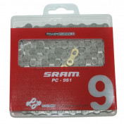CHAIN FOR BICYCLE - 9 SPEED.SRAM PC-951 FOR ROAD BIKE/MTB BLACK 114 LINKS (1/2"x11/128")