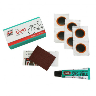 REPAIR KIT - FOR BICYCLE INNER TUBE- TIP TOP TT04 IN BOX (4 PATCHES F0 15mm +GLUE 3g + SANDING PAPER) WITH USER MANUAL (SOLD PER UNIT)