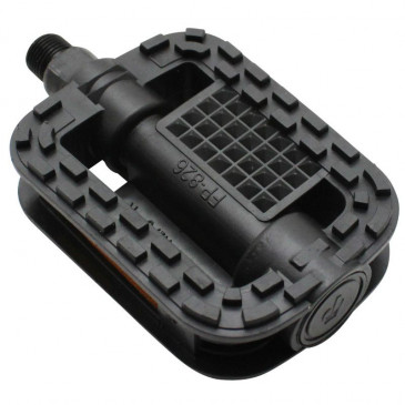 PEDALE CITY RESINE P2R MONOBLOC NOIR 9/16" (PAIRE SOUS FILM PLASTIQUE) 3700948040539