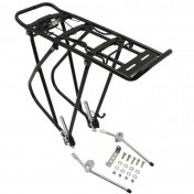 LUGGAGE RACK-REAR- ON STAYS- P2R ALUMINIUM-BLACK ADJUSTABLE FOR 28"/26"/24'' FOR TOURING 3700948040669
