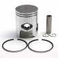 PISTON SCOOT ADAPTABLE MBK 50 BOOSTER, STUNT /YAMAHA 50 BWS , SLIDER - 1999> - (CALOTTE PLATE - DIAM 40) -P2R PISTON GRAPHITE-