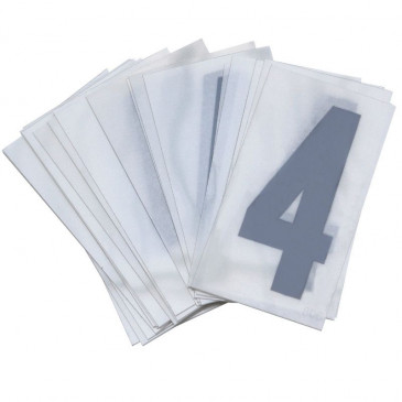 CHIFFRE PLAQUE PVC MOTO/SCOOTER 45mm 4 (VENDU PAR 10) 3700948121184