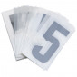 CHIFFRE PLAQUE PVC MOTO/SCOOTER 45mm 5 (VENDU PAR 10) 3700948121207
