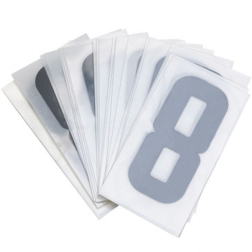 CHIFFRE PLAQUE PVC MOTO/SCOOTER 45mm 8 (VENDU PAR 10) 3700948121269